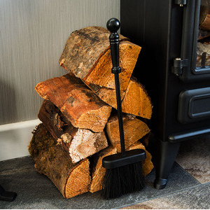 Hearth Steel Shovel And Brush Set - Black by Vida Designs