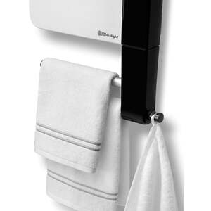 Radialight Windy Electric Bathroom Fan Heater With Towel Bars - White / Steel by Radialight