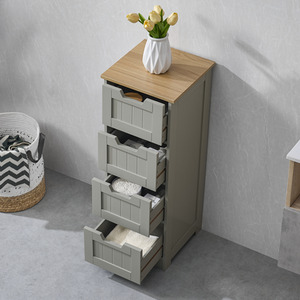 Priano 4 Drawer Freestanding Unit - Grey by Vida Designs