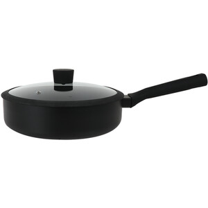 Ayano Soft Touch Non Stick Saucepan with Lid - Black / 18cm by Kitchenmaster