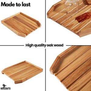 Wooden Draining Board Traditional Belfast Butler Sink - Brown New by NOVECRAFTO