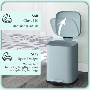 HOMCOM Kitchen Pedal Bin Fingerprint Proof by HOMCOM