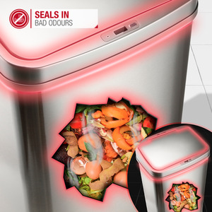 Rectangle Sensor Bin - Stainless Steel - Stainless Steel / 50l by NETTA