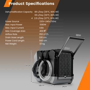 Crawl Space Dehumidifier with Pump by Costway