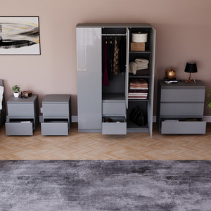 Vida Designs Glinton 4 Piece FSC Bedroom Set - Grey by Vida Designs