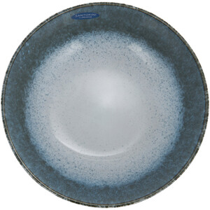 Santorini Reactive Glaze Serving Bowl - Blue