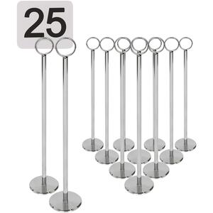 Table Numbers with Holders - 30cm - Silver / 25 by Argon Tableware