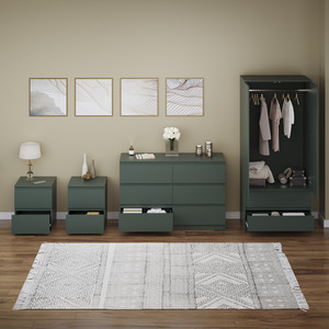 Denver Bedroom Set (2 Drawer Bedside (x2), 6 Drawer Chest, 2 Door Wardrobe) by Vida Designs