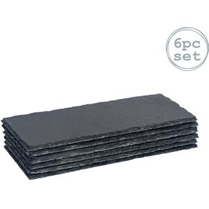 Rectangle Slate Dinner Plate - 29 x 12cm - Grey / 30cm / 29.5cm / 6 by Argon Tableware