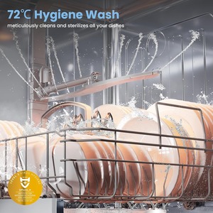 Comfee 10-Place Independent Dishwasher with 6 Wash Programs - White by Comfee