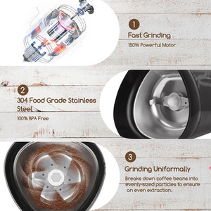 Electric Coffee Grinder - Black by Aigostar