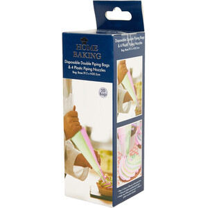 Pack of 20 Disposable Double Icing Bags - White