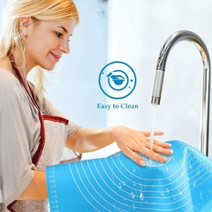 Anti-Slip Non Stick Silicone Pastry Baking Mat - Blue by Slips Away