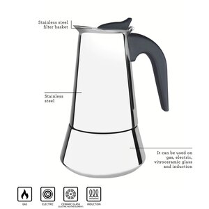 Tramontina Italian Espresso Coffee Maker (350ml) - Silver by Tramontina