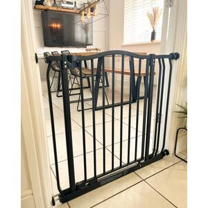 Curved Top Safety Gate - Matt Black / 71cm - 80cm by Safetots