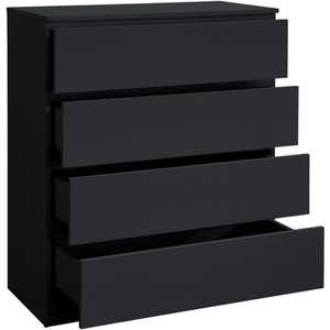 3 Piece Furniture Set Chest of Drawers Bedside Tables Birlea Oslo - Black by Birlea