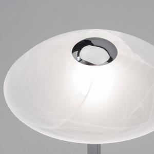 Alabaster Shade Touch Table Lamp - Chrome by Litecraft