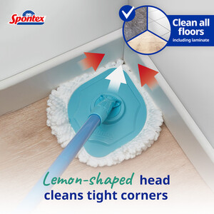 Spontex Full Action Spin Mop and Bucket - Blue