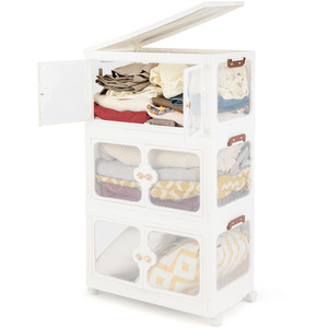 159L Storage Bins with Lid - White by Costway