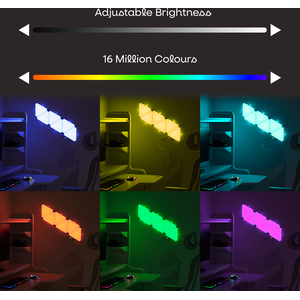 Smart RGBIC Triangle Light Kit - White by ValueLights