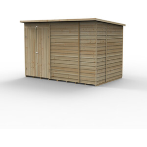 4LIFE Pent Shed 10x6 - Installation Included / With Base / 0 / 1 by Forest Garden