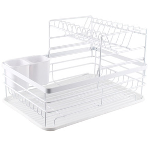 Kitchen Dish Drainer with Draining Board - White by lifeideas