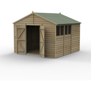 4LIFE Apex Shed 10x10 - With Base / 4 / No Installation by Forest Garden