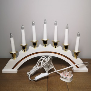 Christmas Candlebridge with 7 Bulbs - white candlebridge by Samuel Alexander