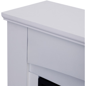 Electric Fireplace with Elegant Wooden Mantel - White by Kidkid