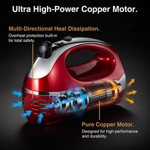 300W Electric Hand Mixer with 3 Attachments by VonShef