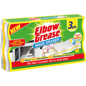 Pack of Three Elbow Grease Sponge Magic Eraser by Elbow Grease