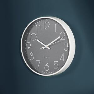 Round Analogue Wall Clock - Grey by OHS