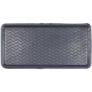 Heavy Duty Rubber Boot Tray 80 x 40cm Black - Black by Nicola Spring