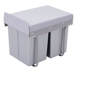 Pull-Out Kitchen Undermount Waste Bin Trash Can - Grey / 101020l by Livingandhome