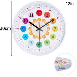 12-Inch Colourful Quartz Wall Clock by Livingandhome