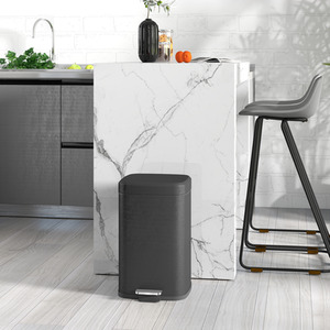 HOMCOM Kitchen Pedal Bin Fingerprint Proof by HOMCOM