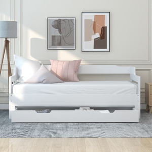 Single Guest Sofa Bed - White by Abrihome
