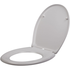 Soft Close O Shape Toilet Seat - White by lifeideas