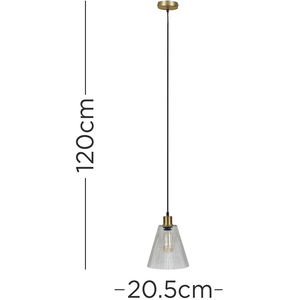 MacArthur Matt Gold Ceiling Light Pendant - Matt Gold by ValueLights