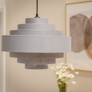 Sette Grey Ceiling Pendant Shade - Grey by ValueLights