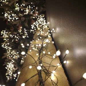 Warm LEDs Garland Wire Light Christmas Decoration with Timer - Warm White by Samuel Alexander