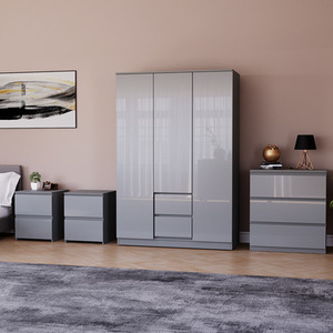 Vida Designs Glinton 4 Piece FSC Bedroom Set - Grey by Vida Designs
