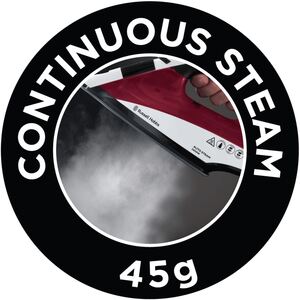 2400W Auto Steam Iron Red - Red by Russell Hobbs