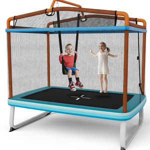 Costway 6FT Kids' Rectangle Toddler Trampoline-Orange - Orange by Costway