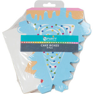 Pack of 8 Cake Boxes - Blue