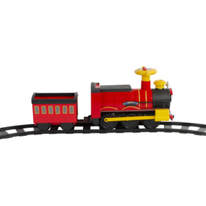 Steam Train 6 Volt with 4 x Straight and 4 x Curved Track Packs - Red by Rollplay