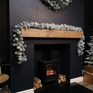 Kaemingk Snowflocked Luxury Christmas Imperial Garland - Green by Samuel Alexander