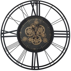 Modern Gear Wall Clock for Decor - Black by Vanity Living