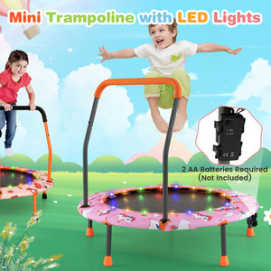 92CM Kids Trampoline with LED Lights by Costway