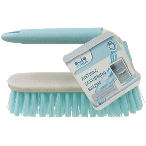 Pro Clean Anti-Bacteria Scrubbing Brush with Handle - Blue by JVL